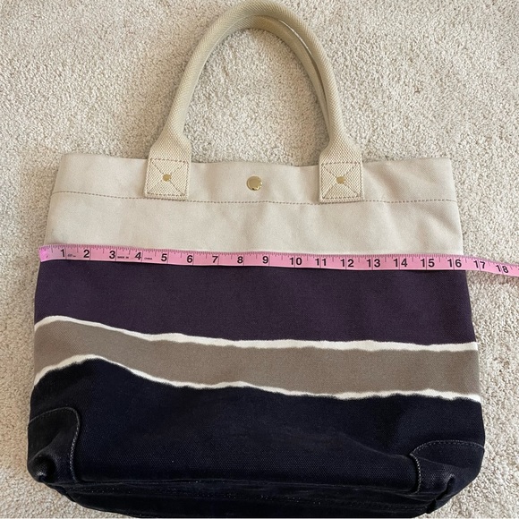 J. Crew Tote Bag Tie Dye Stripes Canvas Beach Bohemian - Picture 15 of 17